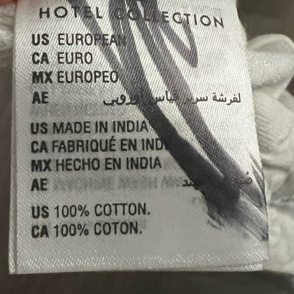 Hotel Collection White Locked Geo Cotton Euro Square Sham 26 x 26 - Picture 4 of 4